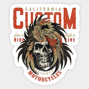 California custom motorcycles Sticker